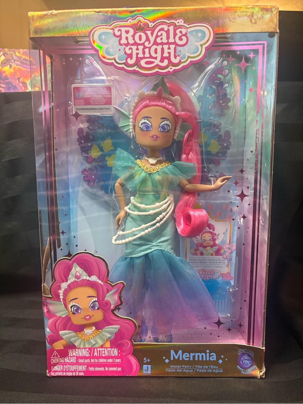 🔥 Jazwares Royale High Mermia Water Fairy doll, Series 1- NEW with CODE!